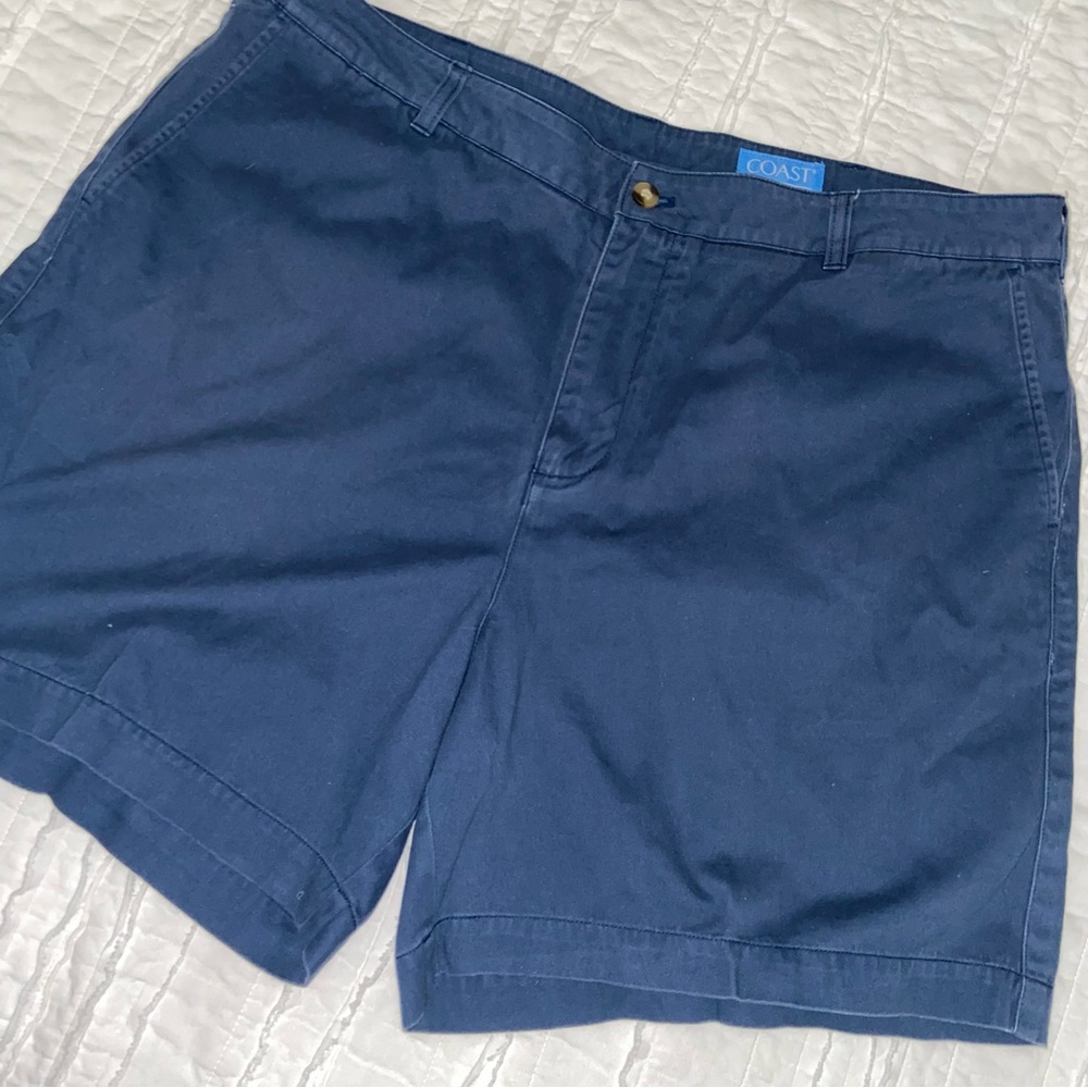 Coast Pawley’s Twill Men’s 38 Navy Blue 6” Classic Shorts Preppy Beach Nautical